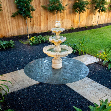 A New Orleans Inspired Landscape and Fountain- Tanglewood, Houston, TX