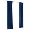 Blue Basketweave Outdoor Curtain, Single Panel