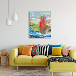 Home Plate Abstract Painting - Paintings