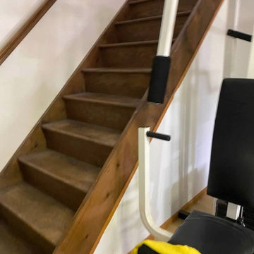 Updated cellar steps and finished basement