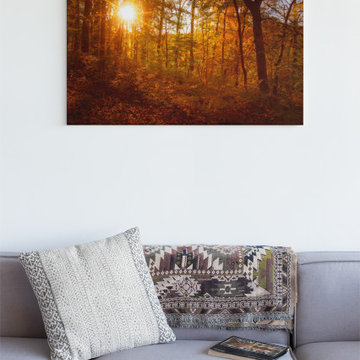 Autumn Sunset Rural - Rustic - Country Farmhouse Style Landscape Photo wall Art