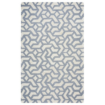 Rizzy Home Caterine CE9500 Off White Geometric Area Rug, Rectangular 8'x10'