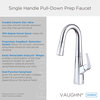 Vaughn Single Handle Pull-Down Prep Faucet, Chrome