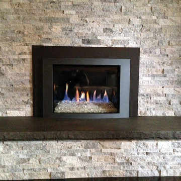 Gas Fireplace Insert - Glass Media