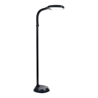 Lavish 5' Home LED Sunlight Floor Touch Lamp with Dimmer Switch - Black