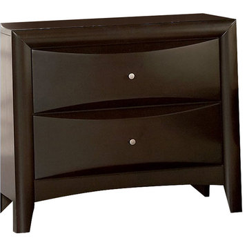Coaster Phoenix Transitional 2-Drawer Wood Nightstand in Cappuccino