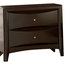 Coaster Phoenix 2 Drawer Nightstand in Cappuccino and Brushed Nickel