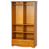 100% Solid Wood Universal Wardrobe/Armoire/Closet, Honey Pine
