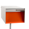 Urban Back Opening Zincalume (Silver Casing) Mailbox, Orange