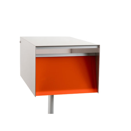 Urban Back Opening Zincalume (Silver Casing) Mailbox, Orange