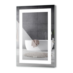 LED Backlit Mirror Illuminated Bathroom Mirror With Sensor Touch, 24"x36"-2 Butt