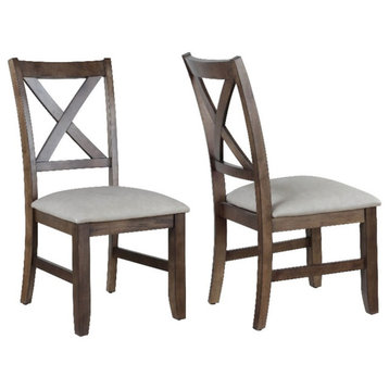 Astoria Mocha Brown Wood Side Chair - Set of 2