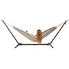 Double Hammock Space Saving Steel Stand With Portable Carrying Case Kit,Tropica