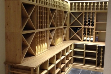 Solid pine wine cellar