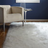 Ultra Soft Solid Faux Fur Danso Area Rug by Loloi, Ivory, 2'x3'