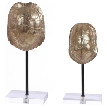 Safavieh Eris Set of 2 Turtle Shell Table Decor Gold