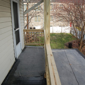 Harrisburg PA Rubber roof, replacement posts and replacement railings