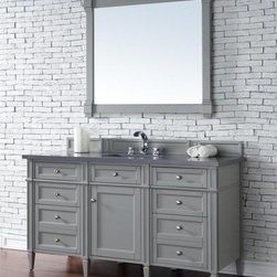 60 inch Single Bathroom Vanity Gray Finish No Top - Bathroom Vanities And Sink Consoles