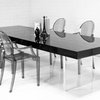 Lucite Plinth Dining Table 8' Black
