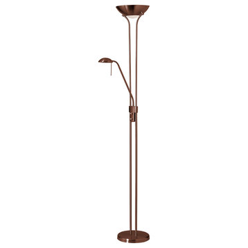 Dainolite 505F 3 Light 71" Tall Dual Function Floor Lamp - Oil Brushed Bronze