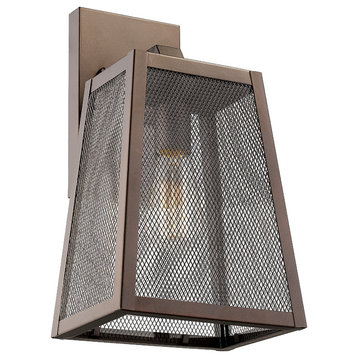 CHLOE Lighting EMERSON 1-Light Rubbed Bronze Outdoor Wall Sconce 15"