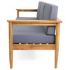 Salton Outdoor Acacia Wood 3-Seater Sofa