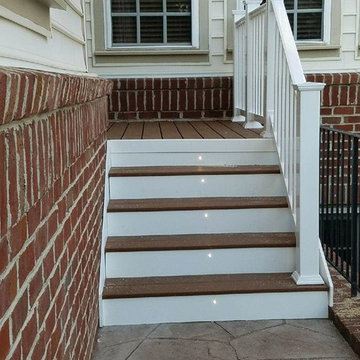 Bristow Stamped concrete patio with stairs