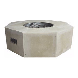 Octagon Unfinished Fire Pit with Penta Burner - Fire Pits