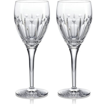 Waterford Winter Wonders Winter Rose Wine Glass Clear Set of 2
