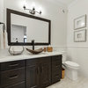 18" Rectangle Modern Slope Hammered Copper Bathroom Sink