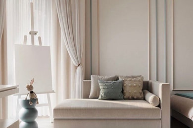 Example of a minimalist loft-style bedroom design