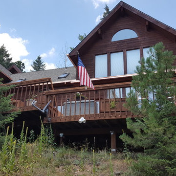 Evergreen Copper Box Gutter & Copper Round Downspout