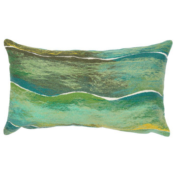 Visions IV Swell Indoor/Outdoor Pillow Seaglass 12"x20"