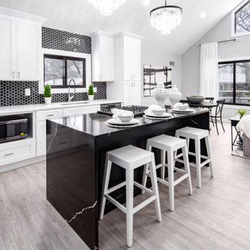 Black & White Modern Glamour with Green Accents