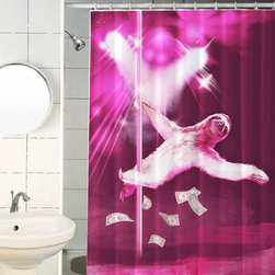 Stripper Sloth Shower Curtains - Shower Curtains