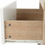 Modern Bedside Table With Oak Finished Frame and 2 White Storage Drawers
