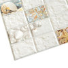 Shells Starfish Mosaic 3D Wall Panels, Set of 5, Covers 25.6 Sq Ft