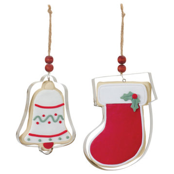 Bell and Stocking Cookie Cutter Ornament, Set of 12