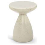 Meridian Furniture - Anika Iron Terrazzo End / Side Table, Cream - Indulge in the allure of the Cream Iron Anika Side Table by Meridian Furniture. Its captivating design and luxurious Cream Iron elevate any space with effortless elegance. Crafted with precision and durability in mind, this stunning piece becomes the focal point of gatherings, fostering moments of connection and warmth. Embrace sophistication and style with the Anika Side Table, a testament to exquisite taste and timeless beauty.