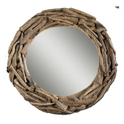 www.essentialsinside.com: round teak root mirror - Wall Mirrors