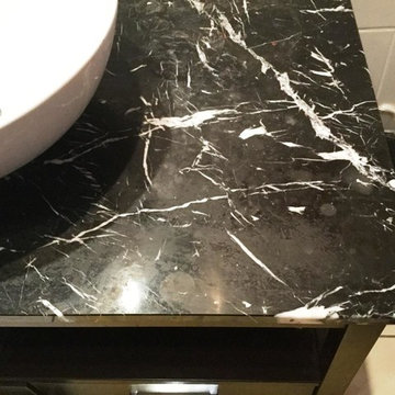 Damaged Marble Bathroom Countertop Polished and Sealed in Northampton