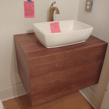 Floating Walnut Vanity