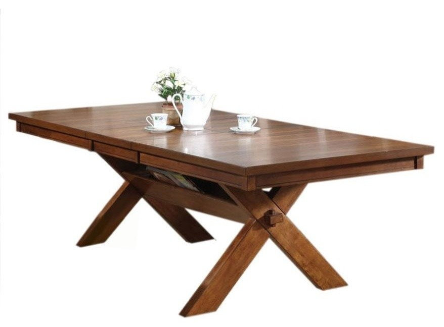 Acme Apollo Trestle Base Dining Table, Walnut - Transitional - Dining ...