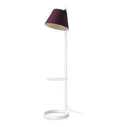 Lana Floor Lamp with Pedestal | White Base | Plum Shade - Floor Lamps