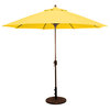 9' Patio Umbrella With Auto Tilt and Crank Lift, , Yellow