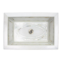 Graphic Mother of Pearl Inlay Sink - Linkasink - Bathroom Sinks