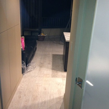 Hidden pantry with microwave