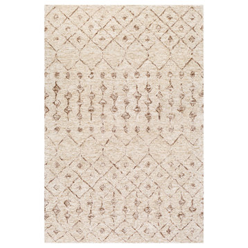 Falcon FLC-8012 Rug, Ivory and Dark Brown, 2'x3'