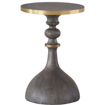 Upturned Goblet Side Table - Gray