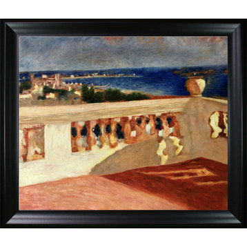 La Pastiche Bay of Cannes, Seen from Terrace with Black Matte Frame, 25" x 29"